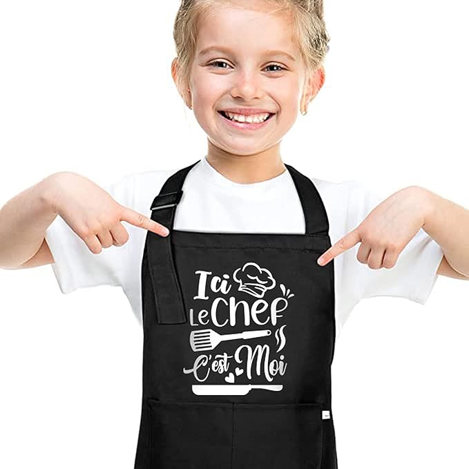 Tablier enfant 'Ici, Le Chef, C'est Moi'